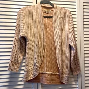 Mauve/ Ivory soft woven sweater